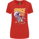 Space T-Rex Dinosaur Dino Astronaut Womens Wider Cut T-Shirt Red