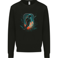 Space Traveller Astronaut Outer Planets Kids Sweatshirt Jumper Black