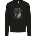 Space Traveller Astronaut Outer Planets Mens Sweatshirt Jumper Black