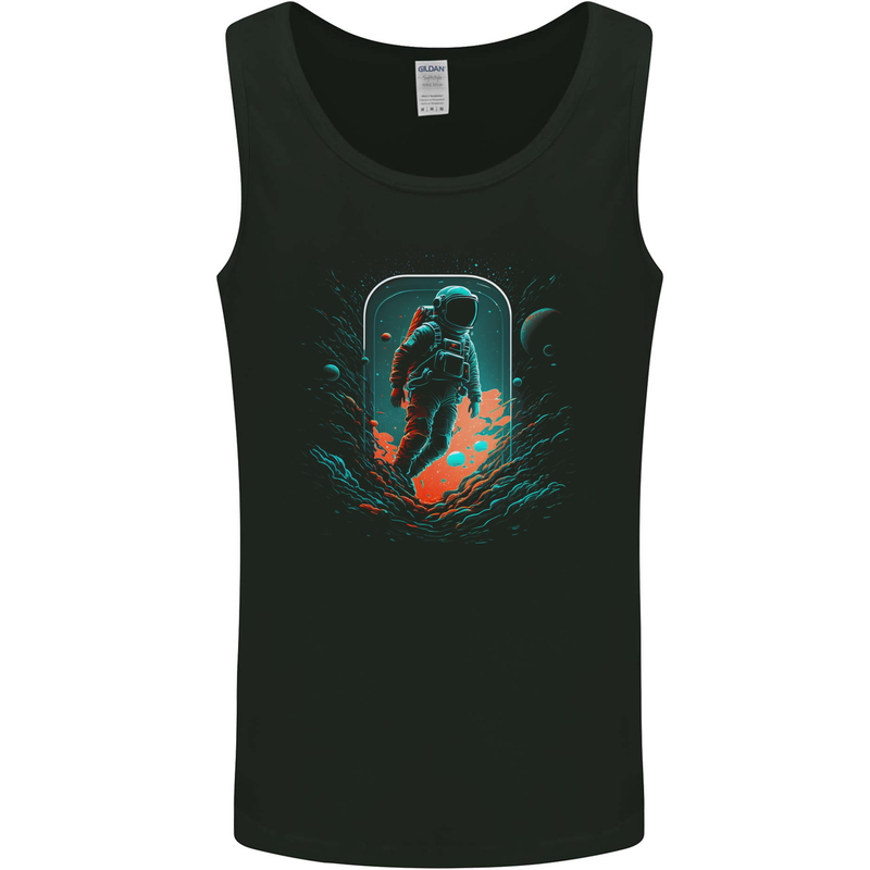 Space Traveller Astronaut Outer Planets Mens Vest Tank Top Black