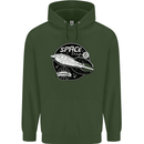Space Trip Rocket Ship Astronaut Childrens Kids Hoodie Forest Green