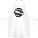 Space Trip Rocket Ship Astronaut Cotton Apron 100% Organic White