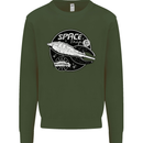 Space Trip Rocket Ship Astronaut Kids Sweatshirt Jumper Forest Green