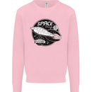 Space Trip Rocket Ship Astronaut Kids Sweatshirt Jumper Light Pink