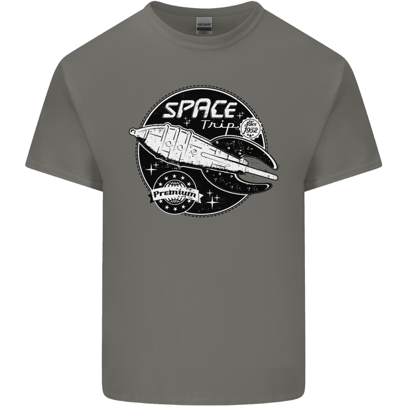 Space Trip Rocket Ship Astronaut Kids T-Shirt Childrens Charcoal