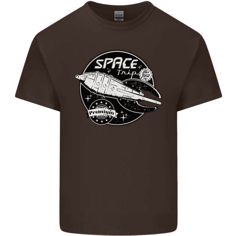 Space Trip Rocket Ship Astronaut Kids T-Shirt Childrens Chocolate
