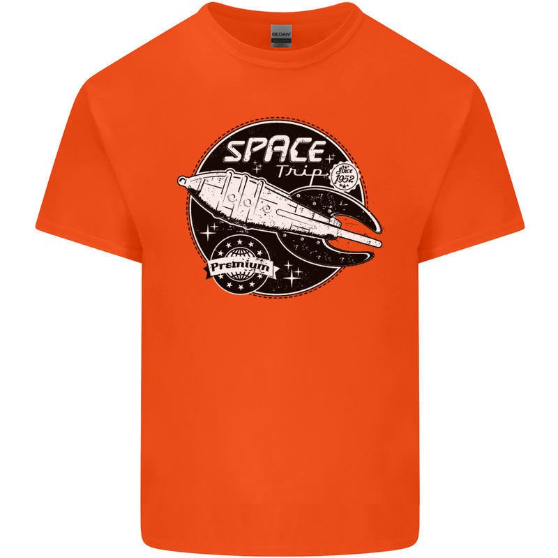 Space Trip Rocket Ship Astronaut Kids T-Shirt Childrens Orange
