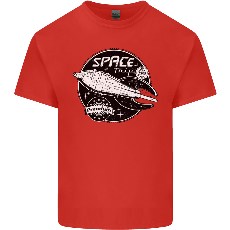 Space Trip Rocket Ship Astronaut Kids T-Shirt Childrens Red