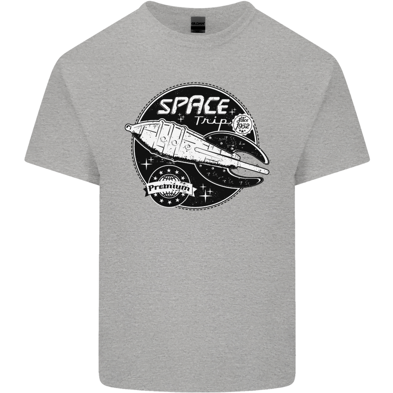 Space Trip Rocket Ship Astronaut Kids T-Shirt Childrens Sports Grey