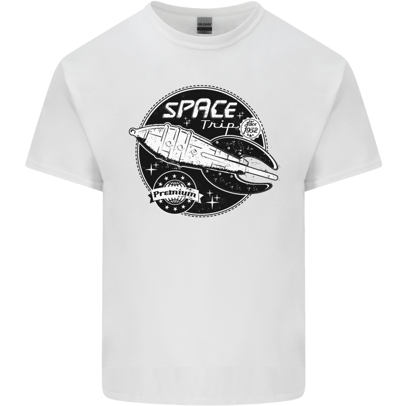 Space Trip Rocket Ship Astronaut Kids T-Shirt Childrens White