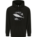 Space Trip Rocket Ship Astronaut Mens 80% Cotton Hoodie Black