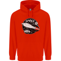 Space Trip Rocket Ship Astronaut Mens 80% Cotton Hoodie Bright Red