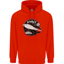 Space Trip Rocket Ship Astronaut Mens 80% Cotton Hoodie Bright Red