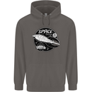 Space Trip Rocket Ship Astronaut Mens 80% Cotton Hoodie Charcoal