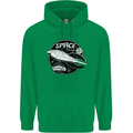 Space Trip Rocket Ship Astronaut Mens 80% Cotton Hoodie Irish Green
