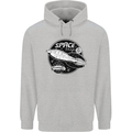 Space Trip Rocket Ship Astronaut Mens 80% Cotton Hoodie Sports Grey