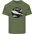 Space Trip Rocket Ship Astronaut Mens Cotton T-Shirt Tee Top Military Green
