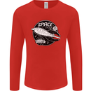 Space Trip Rocket Ship Astronaut Mens Long Sleeve T-Shirt Red