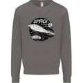 Space Trip Rocket Ship Astronaut Mens Sweatshirt Jumper Charcoal