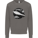 Space Trip Rocket Ship Astronaut Mens Sweatshirt Jumper Charcoal