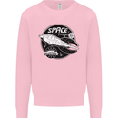 Space Trip Rocket Ship Astronaut Mens Sweatshirt Jumper Light Pink