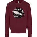 Space Trip Rocket Ship Astronaut Mens Sweatshirt Jumper Maroon