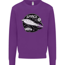 Space Trip Rocket Ship Astronaut Mens Sweatshirt Jumper Purple