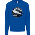 Space Trip Rocket Ship Astronaut Mens Sweatshirt Jumper Royal Blue