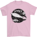 Space Trip Rocket Ship Astronaut Mens T-Shirt Cotton Gildan Light Pink