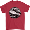 Space Trip Rocket Ship Astronaut Mens T-Shirt Cotton Gildan Red