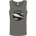 Space Trip Rocket Ship Astronaut Mens Vest Tank Top Charcoal