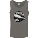 Space Trip Rocket Ship Astronaut Mens Vest Tank Top Charcoal