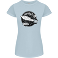 Space Trip Rocket Ship Astronaut Womens Petite Cut T-Shirt Light Blue