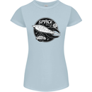 Space Trip Rocket Ship Astronaut Womens Petite Cut T-Shirt Light Blue