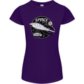Space Trip Rocket Ship Astronaut Womens Petite Cut T-Shirt Purple