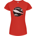 Space Trip Rocket Ship Astronaut Womens Petite Cut T-Shirt Red