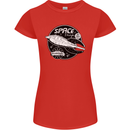 Space Trip Rocket Ship Astronaut Womens Petite Cut T-Shirt Red