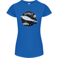 Space Trip Rocket Ship Astronaut Womens Petite Cut T-Shirt Royal Blue