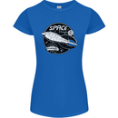 Space Trip Rocket Ship Astronaut Womens Petite Cut T-Shirt Royal Blue