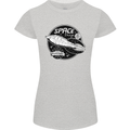Space Trip Rocket Ship Astronaut Womens Petite Cut T-Shirt Sports Grey