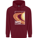 Space Velodrome Cycling Cyclist Bicycle Childrens Kids Hoodie Maroon