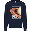 Space Velodrome Cycling Cyclist Bicycle Kids Sweatshirt Jumper Navy Blue