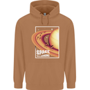 Space Velodrome Cycling Cyclist Bicycle Mens 80% Cotton Hoodie Caramel Latte
