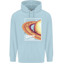 Space Velodrome Cycling Cyclist Bicycle Mens 80% Cotton Hoodie Light Blue