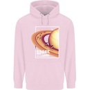 Space Velodrome Cycling Cyclist Bicycle Mens 80% Cotton Hoodie Light Pink