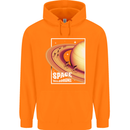 Space Velodrome Cycling Cyclist Bicycle Mens 80% Cotton Hoodie Orange