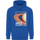 Space Velodrome Cycling Cyclist Bicycle Mens 80% Cotton Hoodie Royal Blue