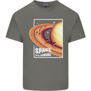 Space Velodrome Cycling Cyclist Bicycle Mens Cotton T-Shirt Tee Top Charcoal