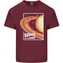 Space Velodrome Cycling Cyclist Bicycle Mens Cotton T-Shirt Tee Top Maroon