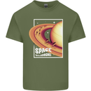 Space Velodrome Cycling Cyclist Bicycle Mens Cotton T-Shirt Tee Top Military Green